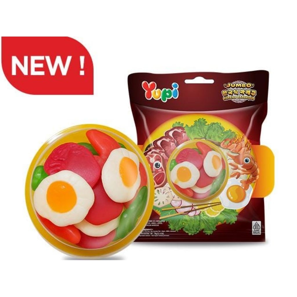 Yupi jumbo korean barbeque - yupi permen gummy - yupi korean barbeque