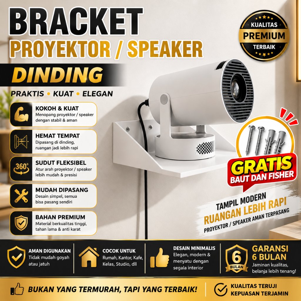 Bracket Proyektor / Speaker Dinding