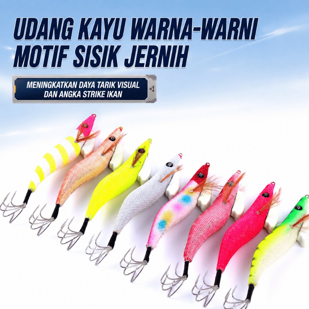 Umpan Pancing Cumi Squid Jig Premium | Lure Cumi Sotong untuk Mancing Laut