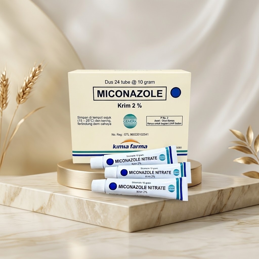 Obat Jamur Kulit Ampuh Salep Miconazole 2% Kimia Farma - Mengatasi Panu Kurap Kadas & Gatal Selangka