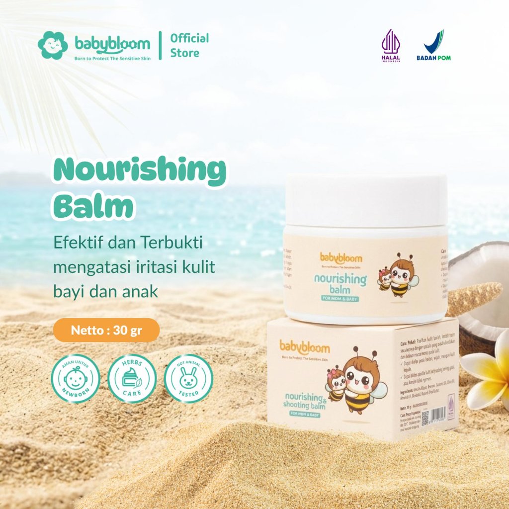 Babybloom Multipurpose Nourishing Balm untuk bayi & anak 30gr dengan Vaseline album & Beeswax untuk 