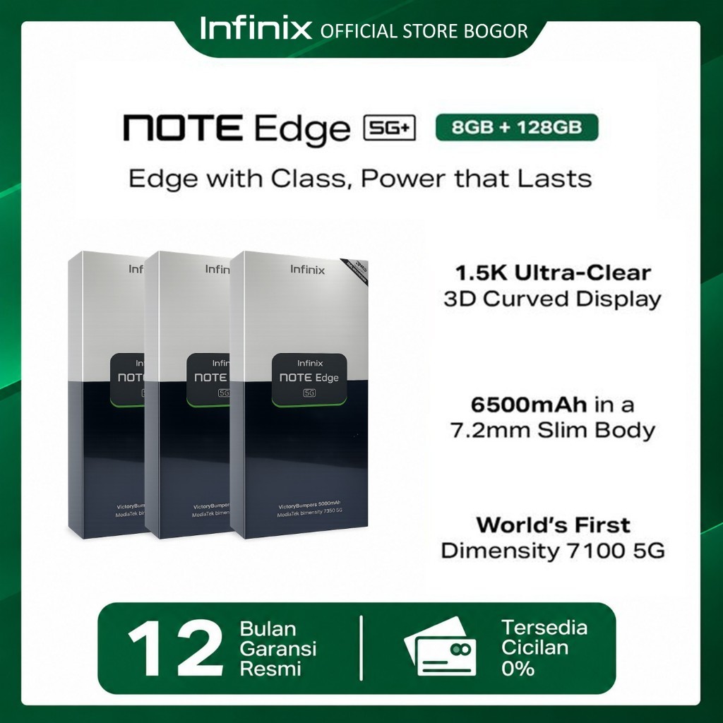 Handphone Infinix Note Edge 5G 8GB 128GB 3D Curved AMOLED - Garansi Resmi Indonesia 1 Tahun
