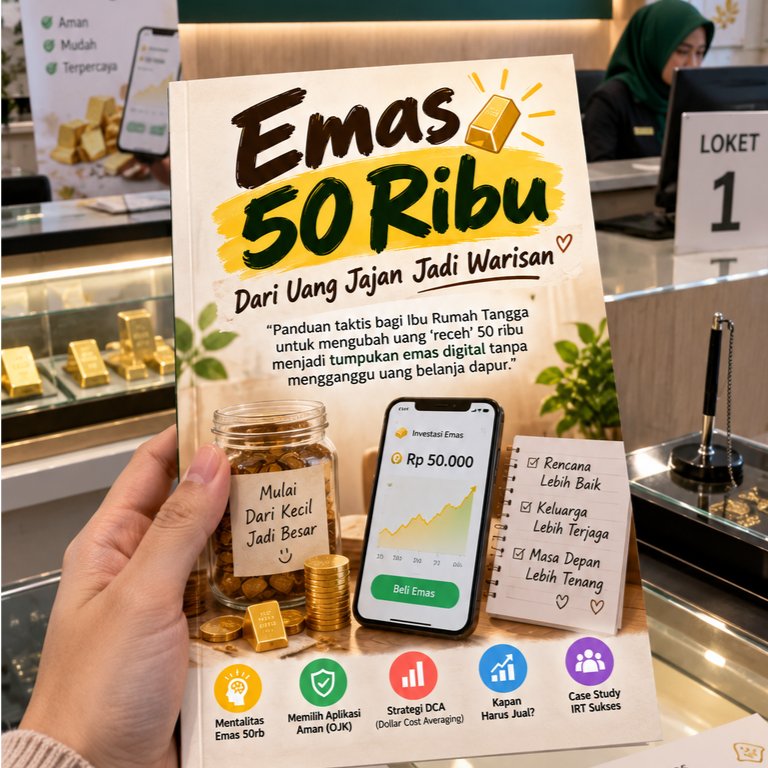 Emas 50 Ribu: Investasi Dari Uang Jajan Jadi Warisan. Panduan taktis bagi Ibu Rumah Tangga untuk men