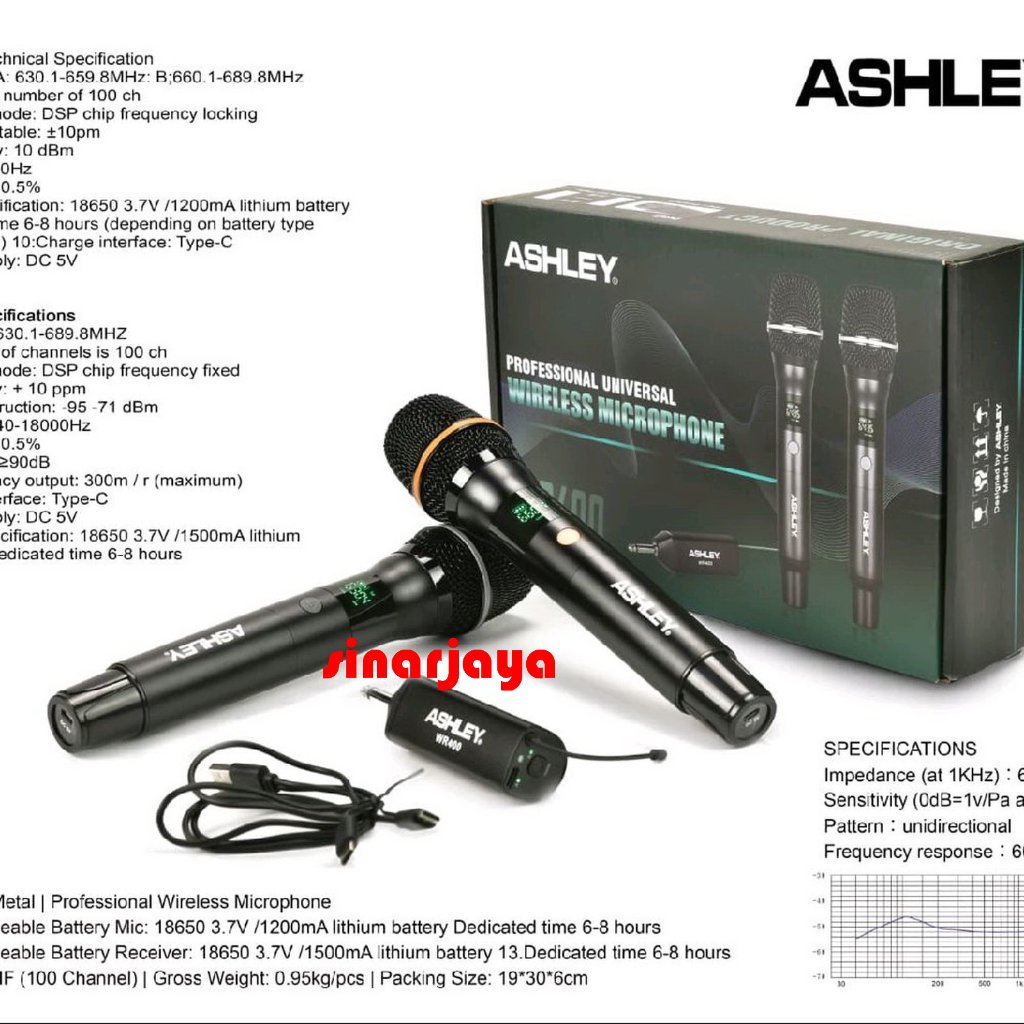 MIC WIRELESS ASHLEY WR400 WR 400 ORIGINAL