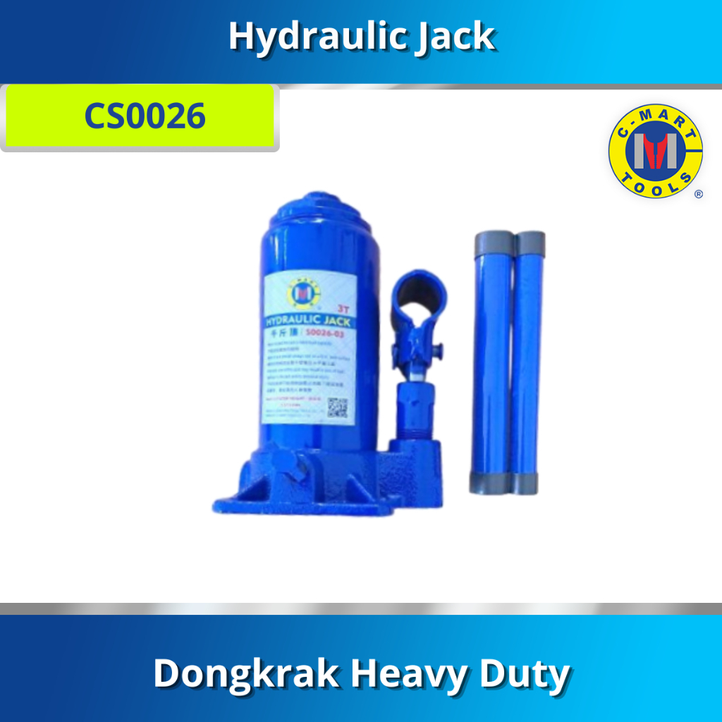 C-Mart CS0026 Hydraulic Jack, Hidrolik Heavy Duty