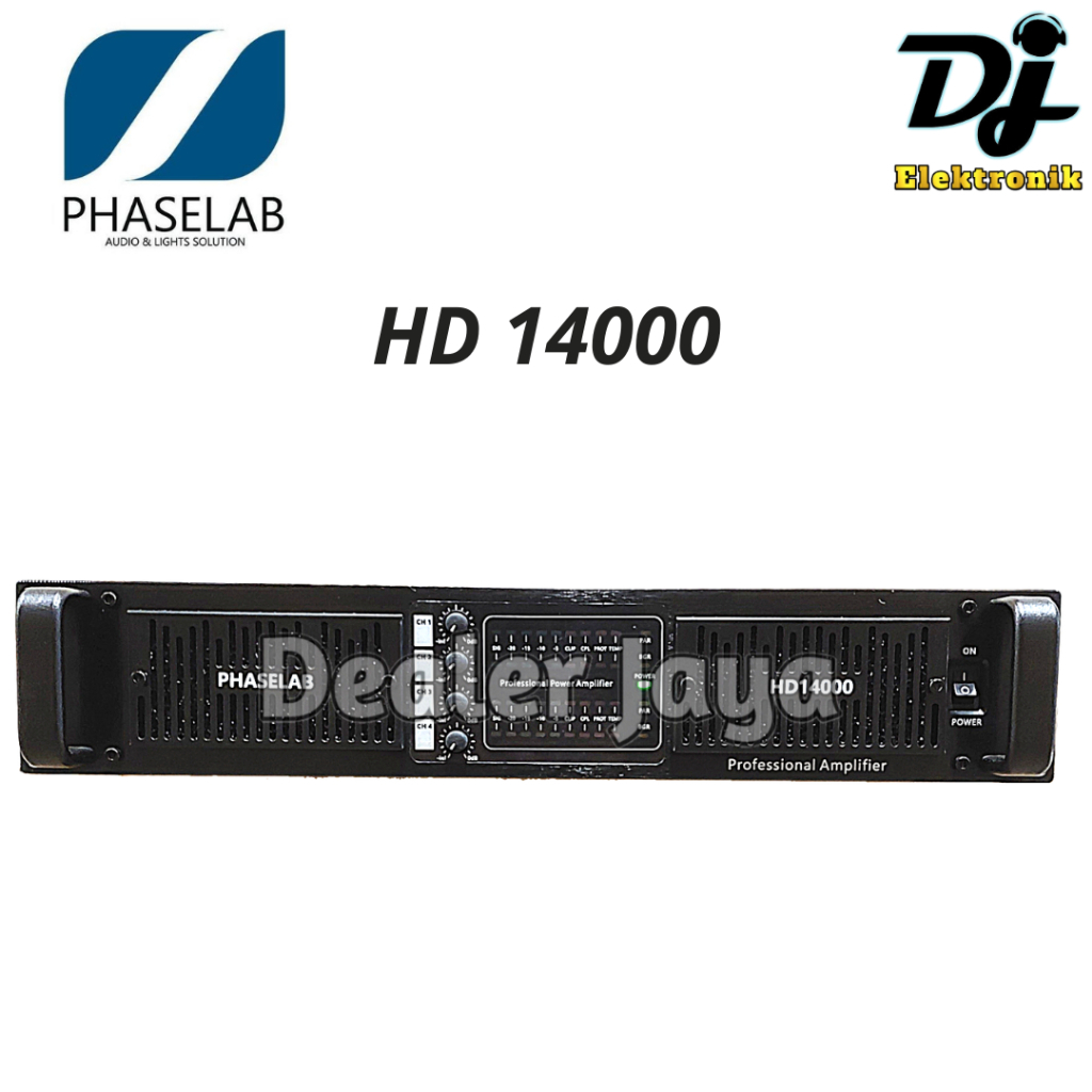 Power Amplifier Phase Lab / Phaselab HD 14000 / HD14000 - 4 channel