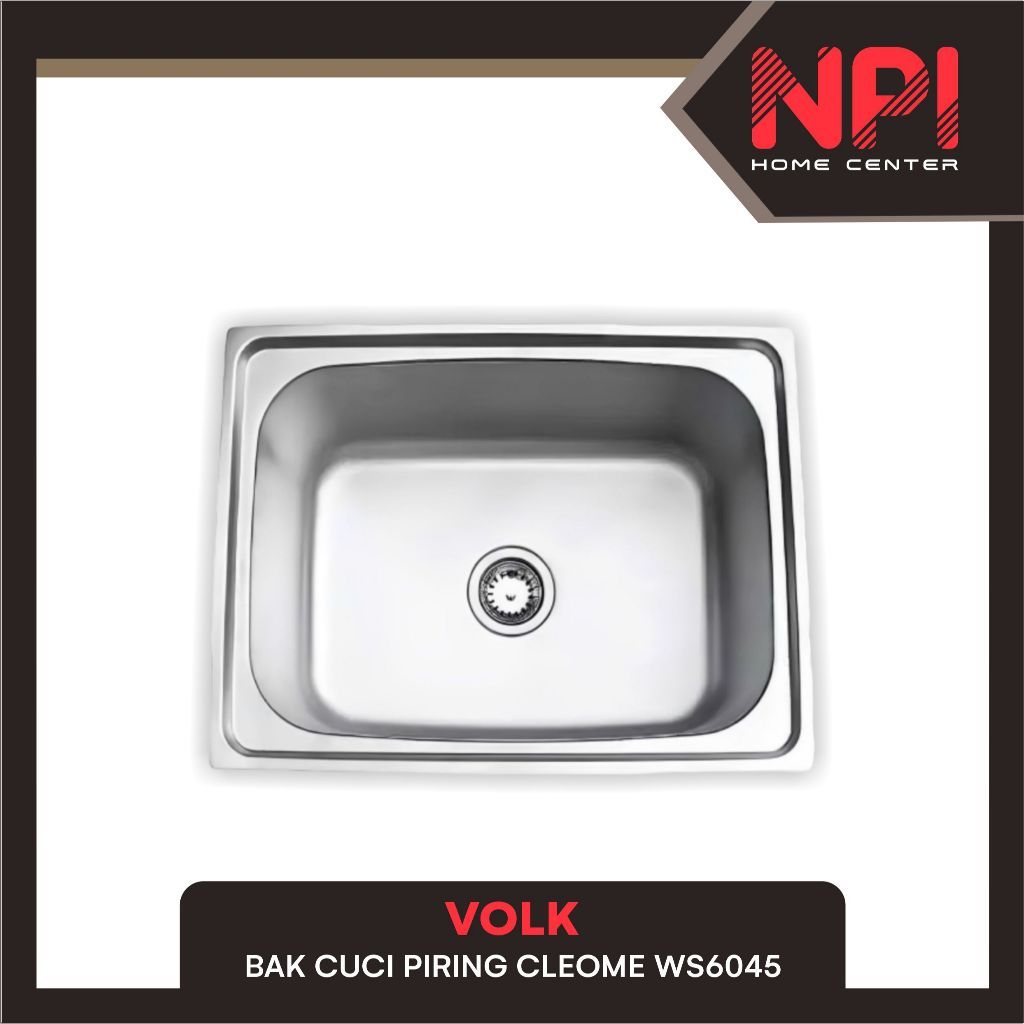 Volk - Kitchen Sink / Wastafel Bak Cuci Piring Dapur Cleome Ws6045 Ws 6045 Stainless Steel Top Mount