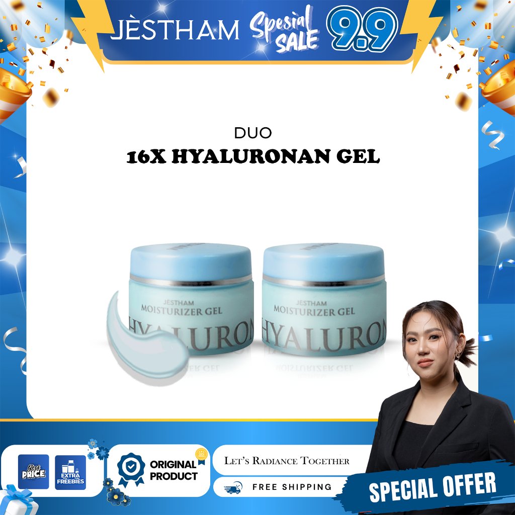 Jestham Duo 16X Hyaluronan Gel - Pelembab Mencerahkan Wajah