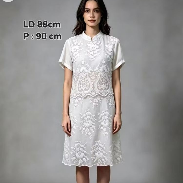 Dress Tile putih Prelove