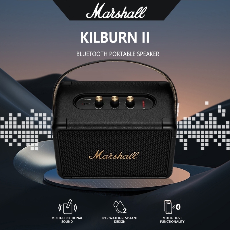Portable Wireless Marshall Kilburn II Bluetooth Speaker Bass Berkualitas Tingg Tahan Air  Cocok Ruma