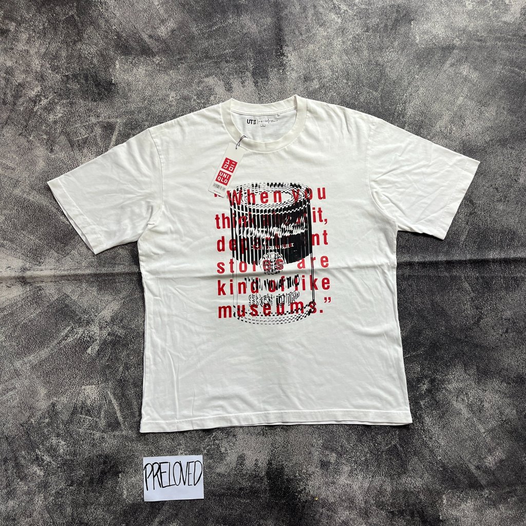 Tshirt Uniqlo UT x Andy Warhol x Campbells Kaos Putih ukuran L