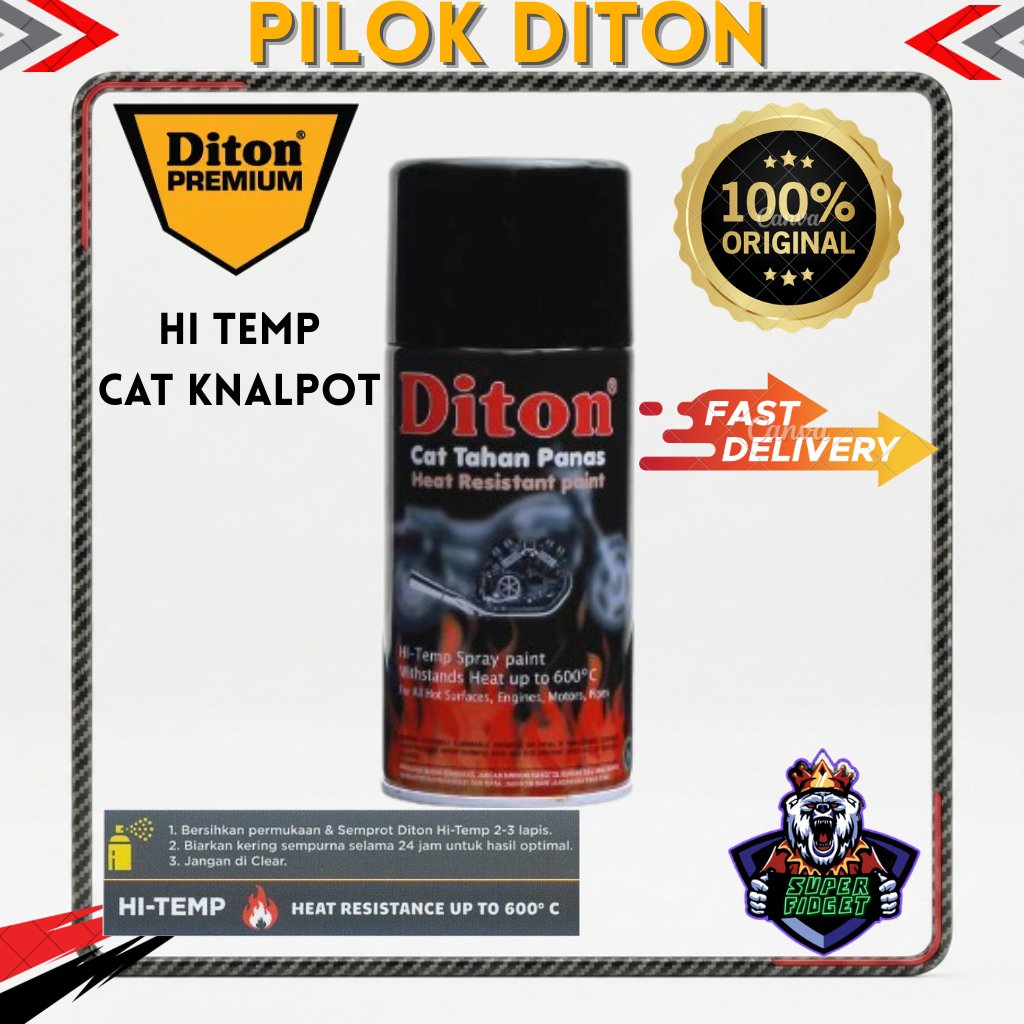 Pilok Pilox Diton Premium Hi Temp Cat Knalpot Tahan Panas 600 Derajat