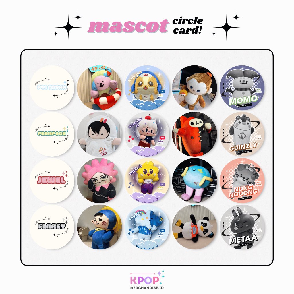 MASCOT GMMTV CIRCLE PHOTOCARD GMMTV PHOTOCARD BULAT LINGKARAN
