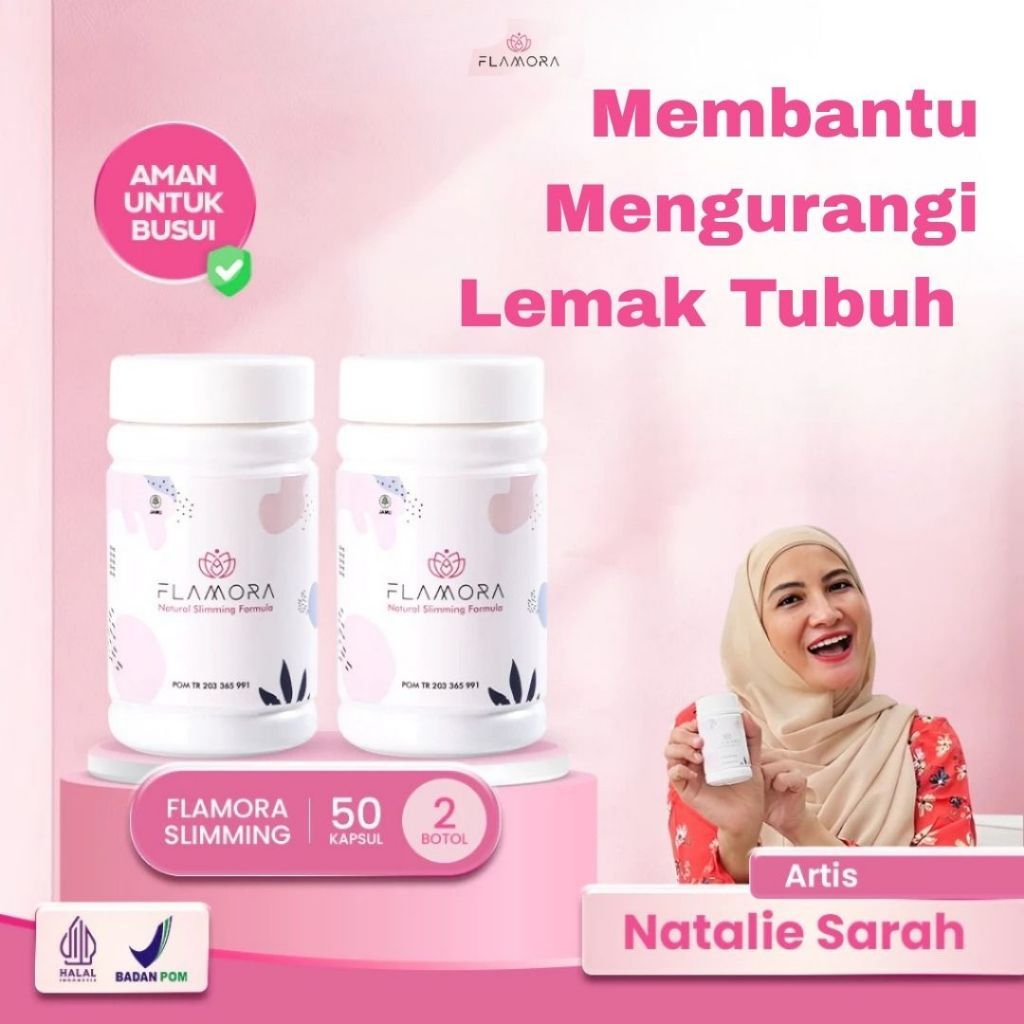 Flamora Kapsul | Membantu Mengurangi Lemak Tubuh | Natural Slimming Formula isi 50 Kapsul 2 pcs