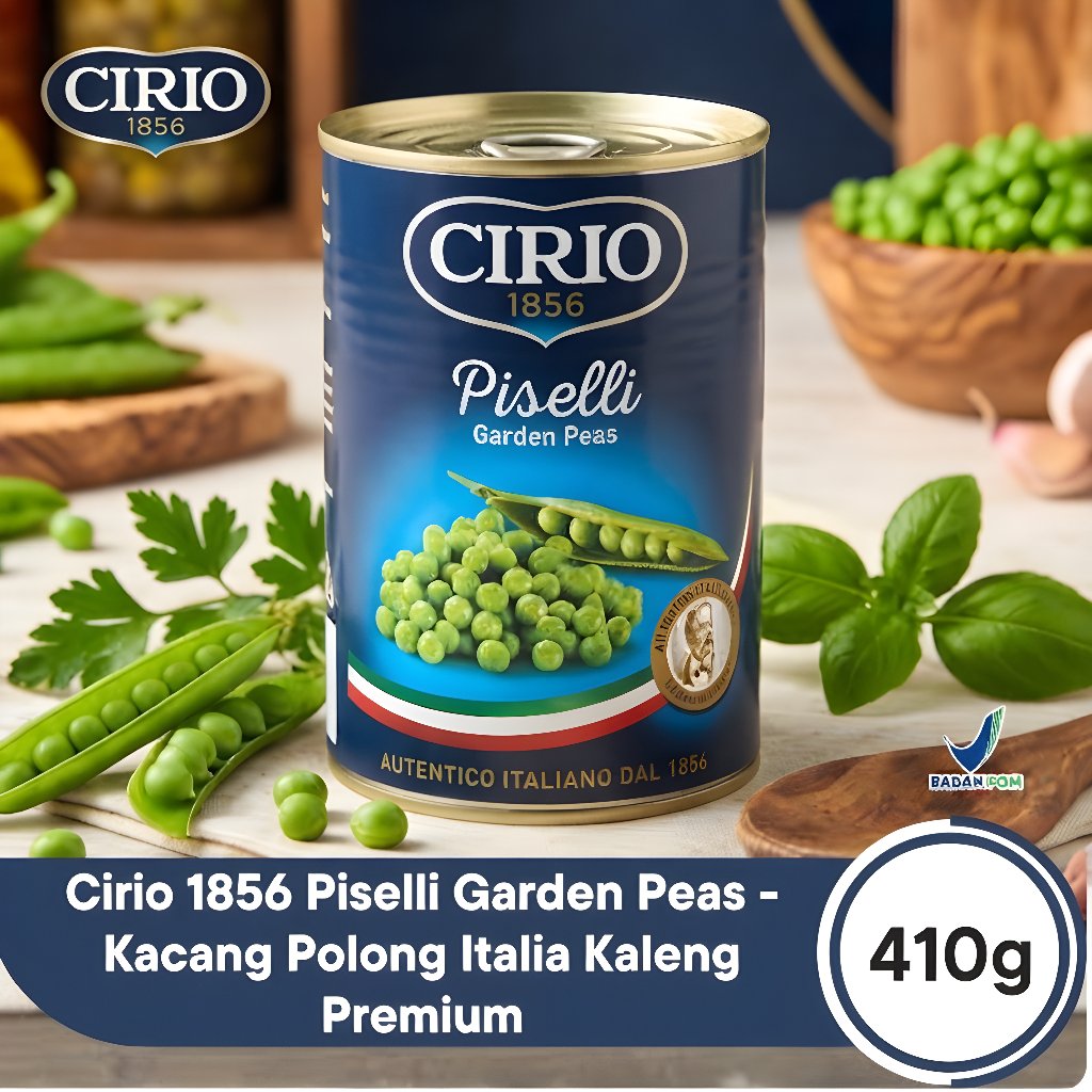 [SPESIAL PROMO] Cirio Piselli Garden Peas 410g - Kacang Polong Hijau Kaleng Premium Impor Italia Say