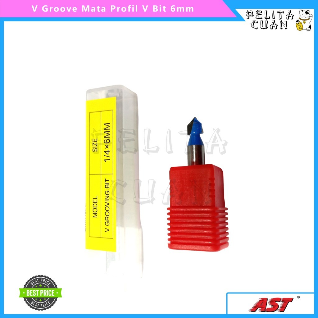 V Groove Mata Profil V Bit 6mm