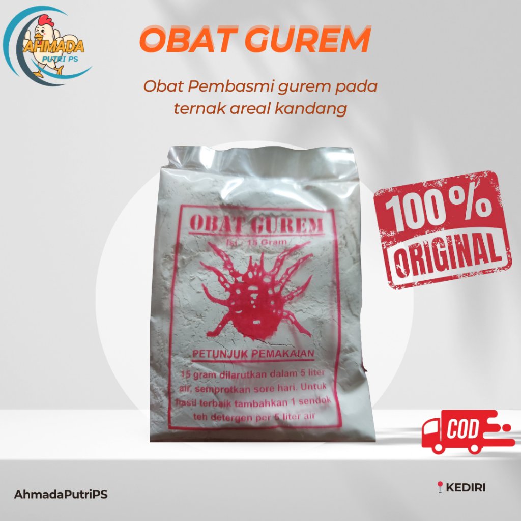 Obat Gurem Semprot  ORIGINAL| Pembasmi Kutu, Pinjal & Tungau Unggas Kandang Ayam