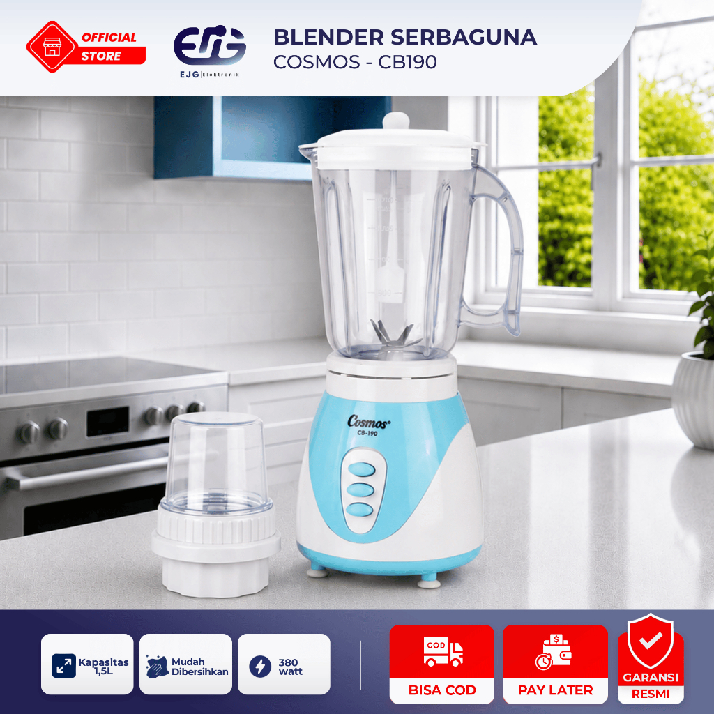 [BISA COD] COSMOS CB-190 BLENDER 1,5L 380 WATT GARANSI RESMI