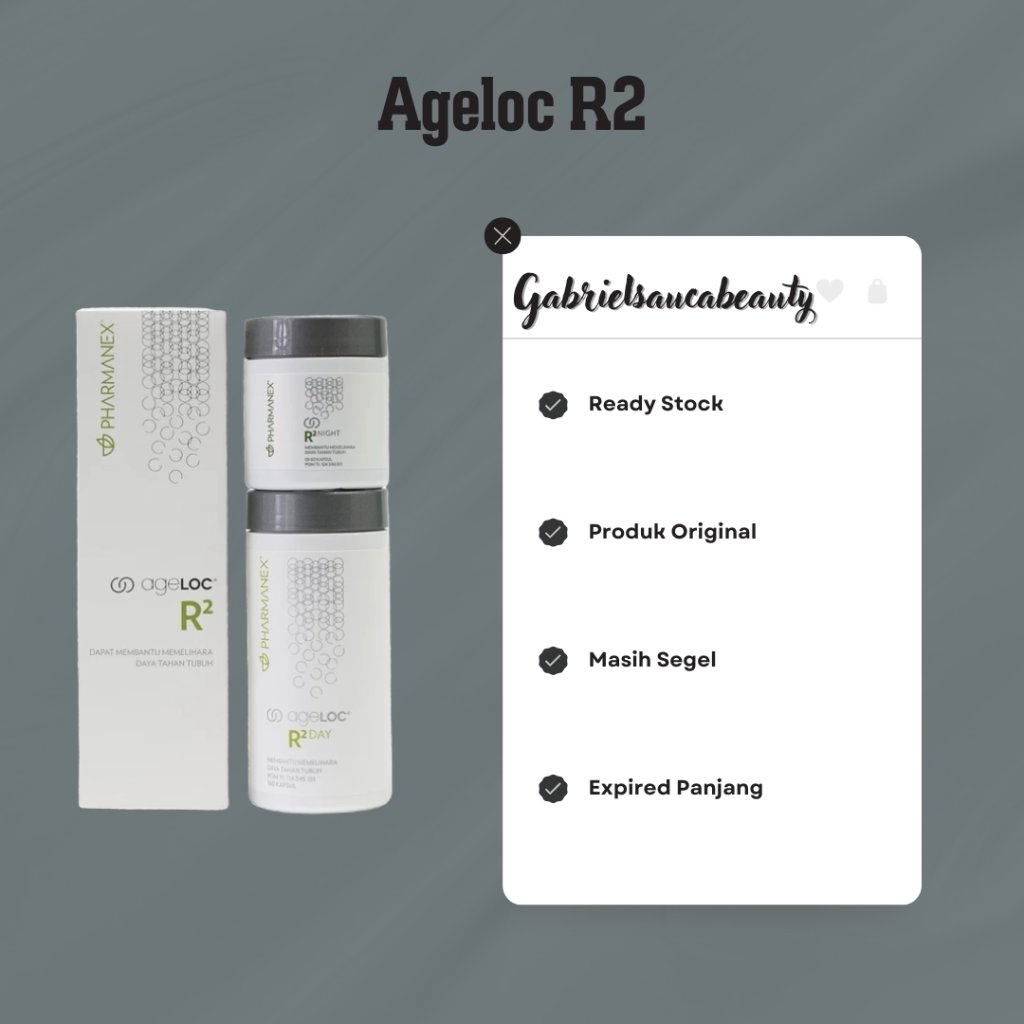 ageLOC®️ R2 Day and Night Supplement Original - Suplemen Energi & Anti-Aging Sel Pagi Malam