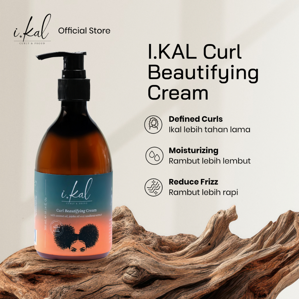 I.KAL CURL BEAUTIFYING CREAM 300ML | Curl Cream Rambut Keriting