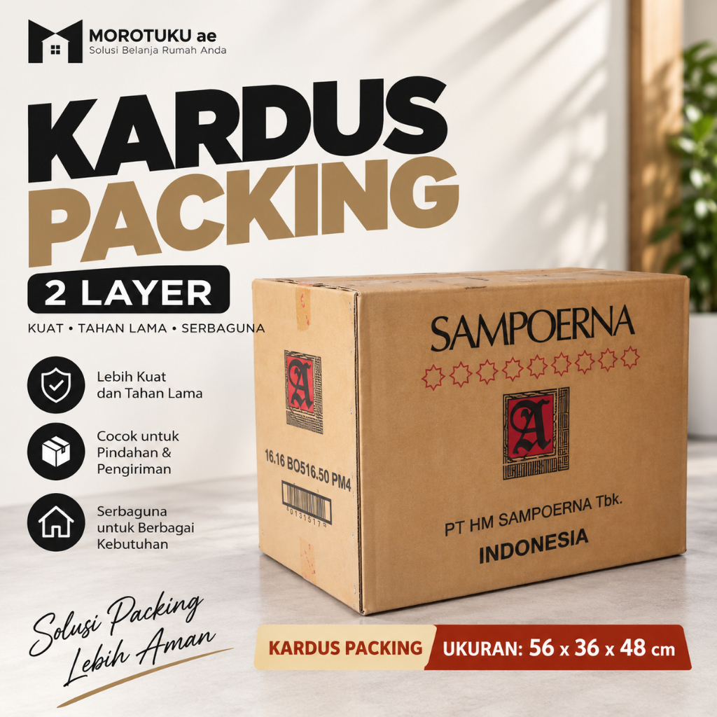 Kardus Packing 2 Layer | Dus Karton Tebal & Kuat | Kardus Besar SAMPOERNA