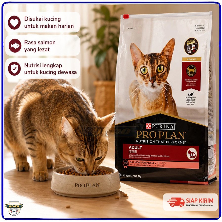 PRO PLAN Adult Salmon Makanan Kucing Kering Proplan 7kg