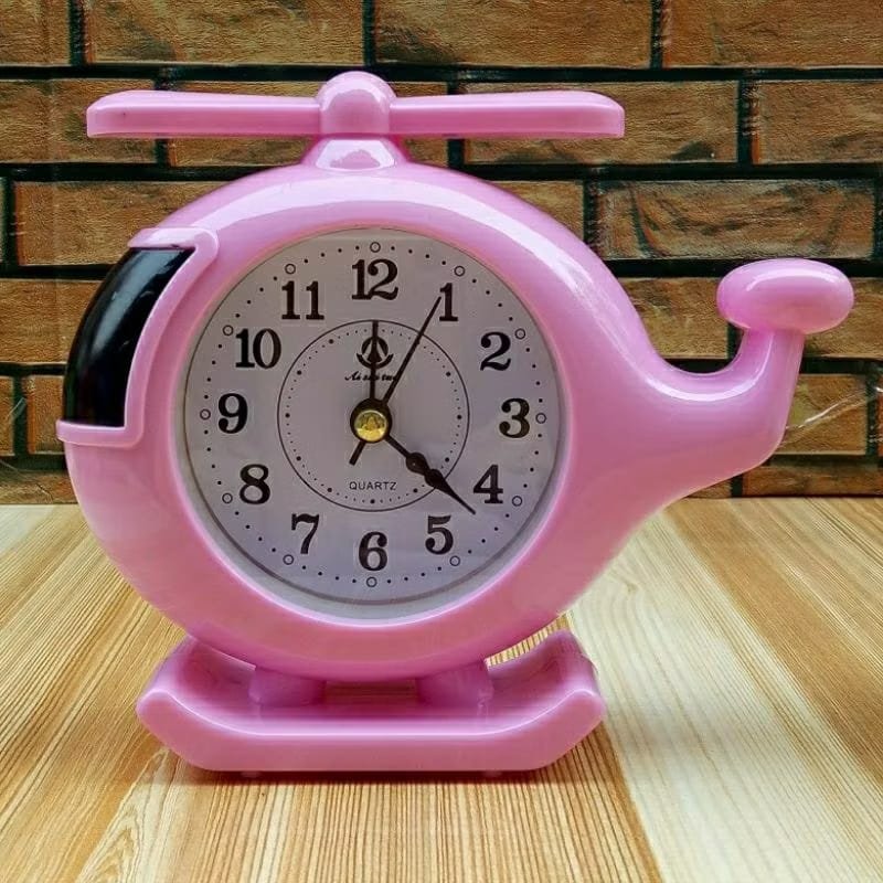 Jam Weker Alarm Model Helikopter | Jam weker Karakter Anak Lucu Unik Jam Weker Aesthetic
