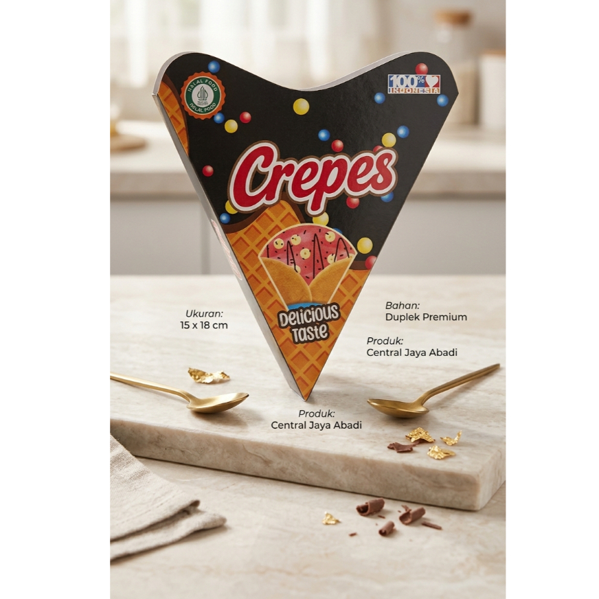 200 LEMBAR KEMASAN CREPES LIPAT JUMBO PAPER CRAFT KARTON SUPER QUALITY | KERTAS LEKER KREPES CRISPY 