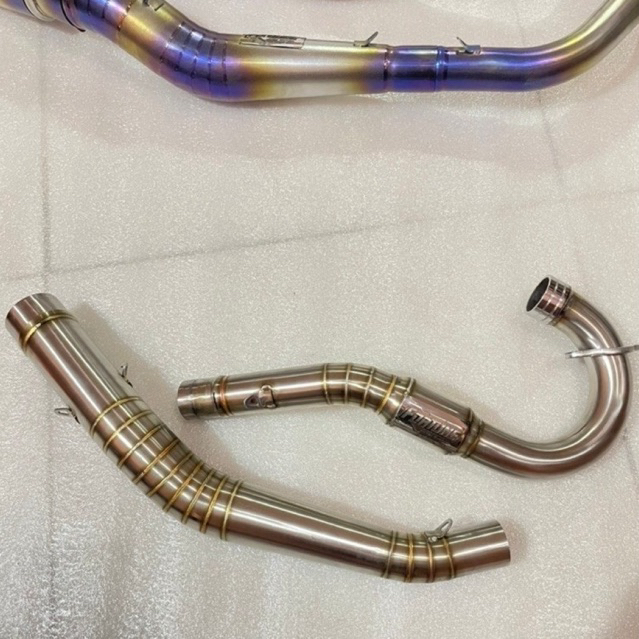 Lehean Knalpot stainlees Crf klx Dtracker inlet 50