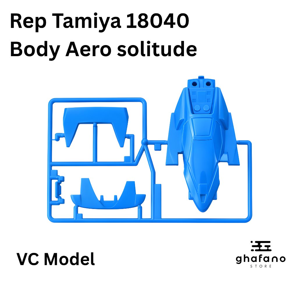 VC Model REP 18040 Body Aero Solitude Blue Runner Set / Bodi Mini 4WD Biru