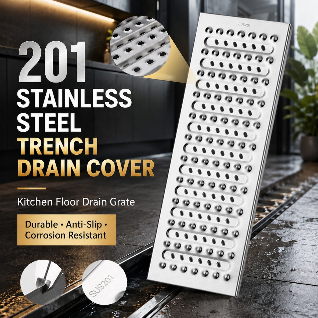 Grill Gutter Stainless /Gutter Grating /Grating Stainless /Cover Penutup Drainase 580x200 580x250