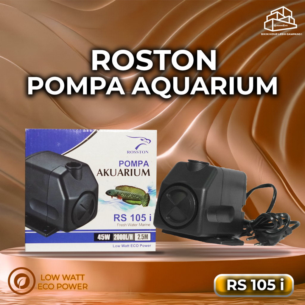 ROSSTON Pompa Celup Water Pump Aquarium RS - 105 Dengan Kapasitas 3000 Lh daya 50 W Akuarium