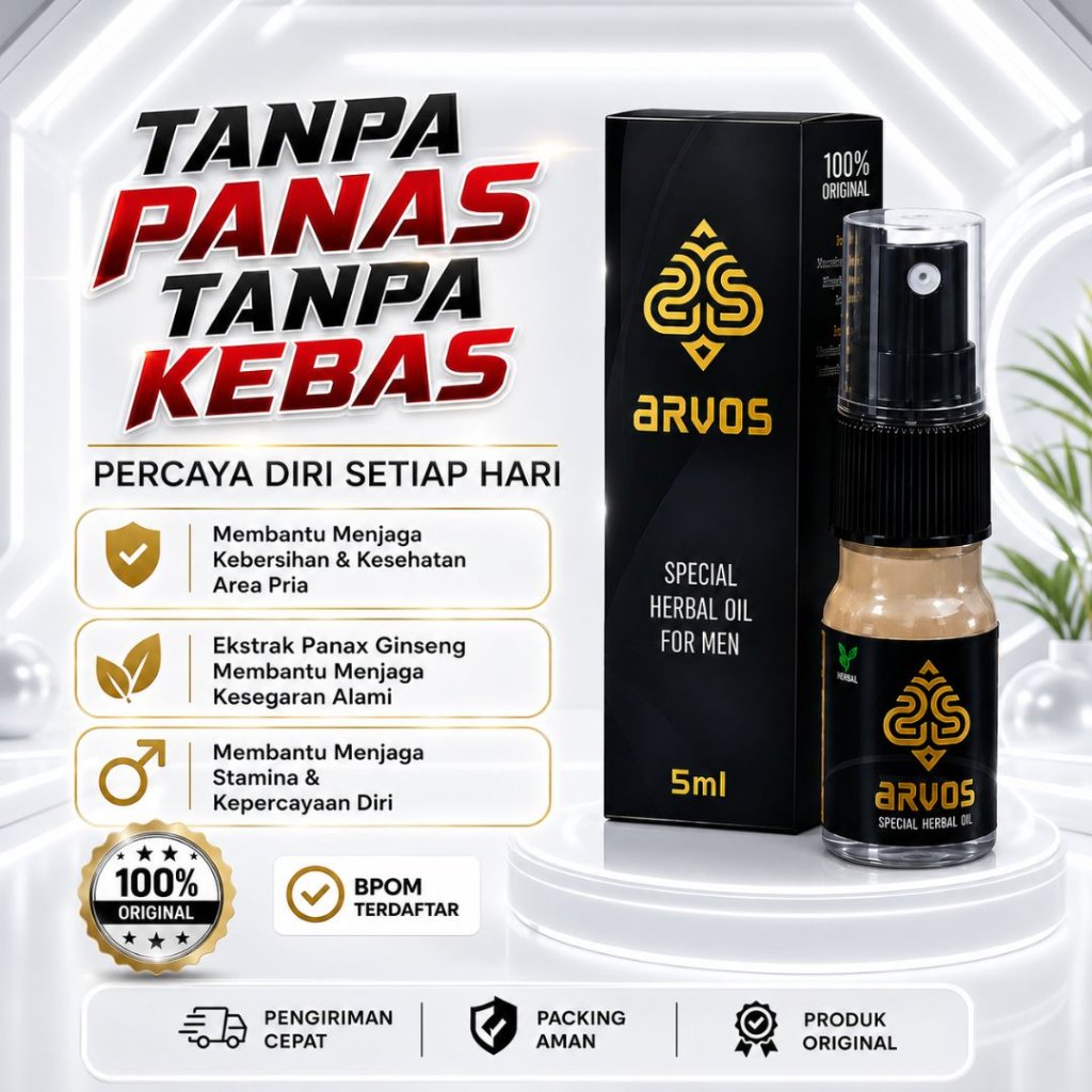 Arvos Spray OBAT KUAT PRIA TAHAN LAMA Tanpa Kebas BPOM
