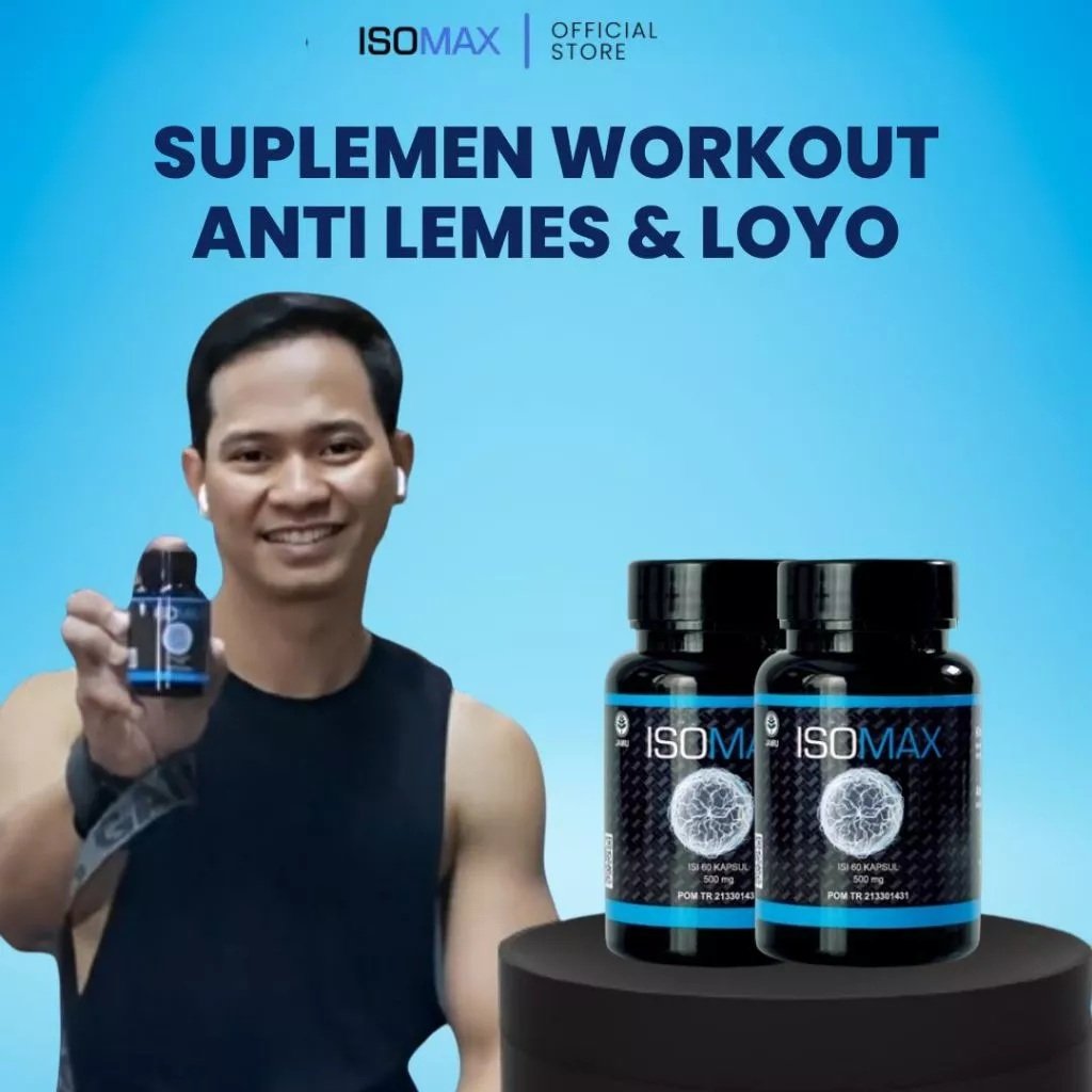 ISOMAX Suplemen Workout Anti Lemes & Loyo | Pembesar Otot Penambah Stamina Olahraga Gym