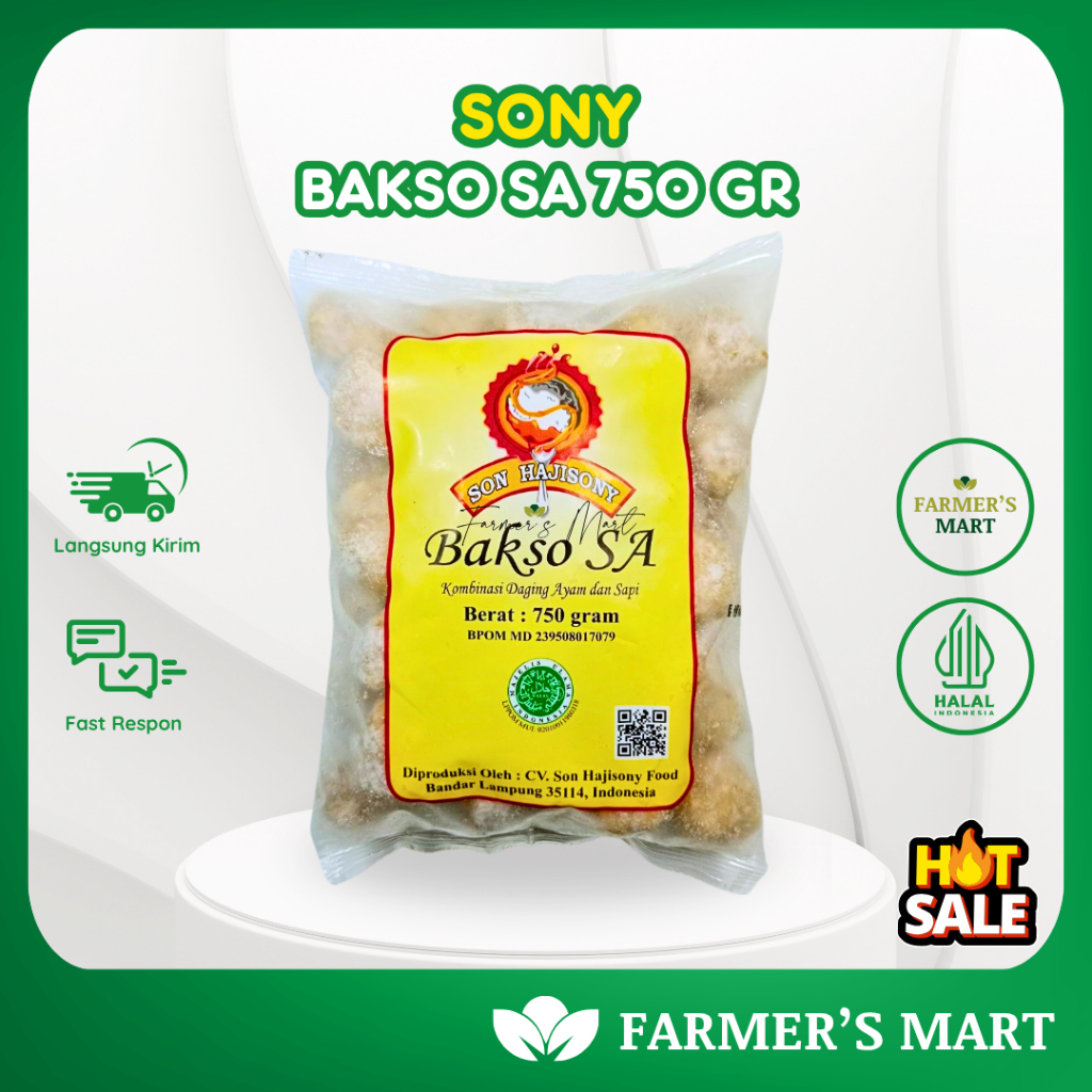Sony Bakso SA 750 gr + Bumbu Asli Lampung Frozen Food Mart Palembang