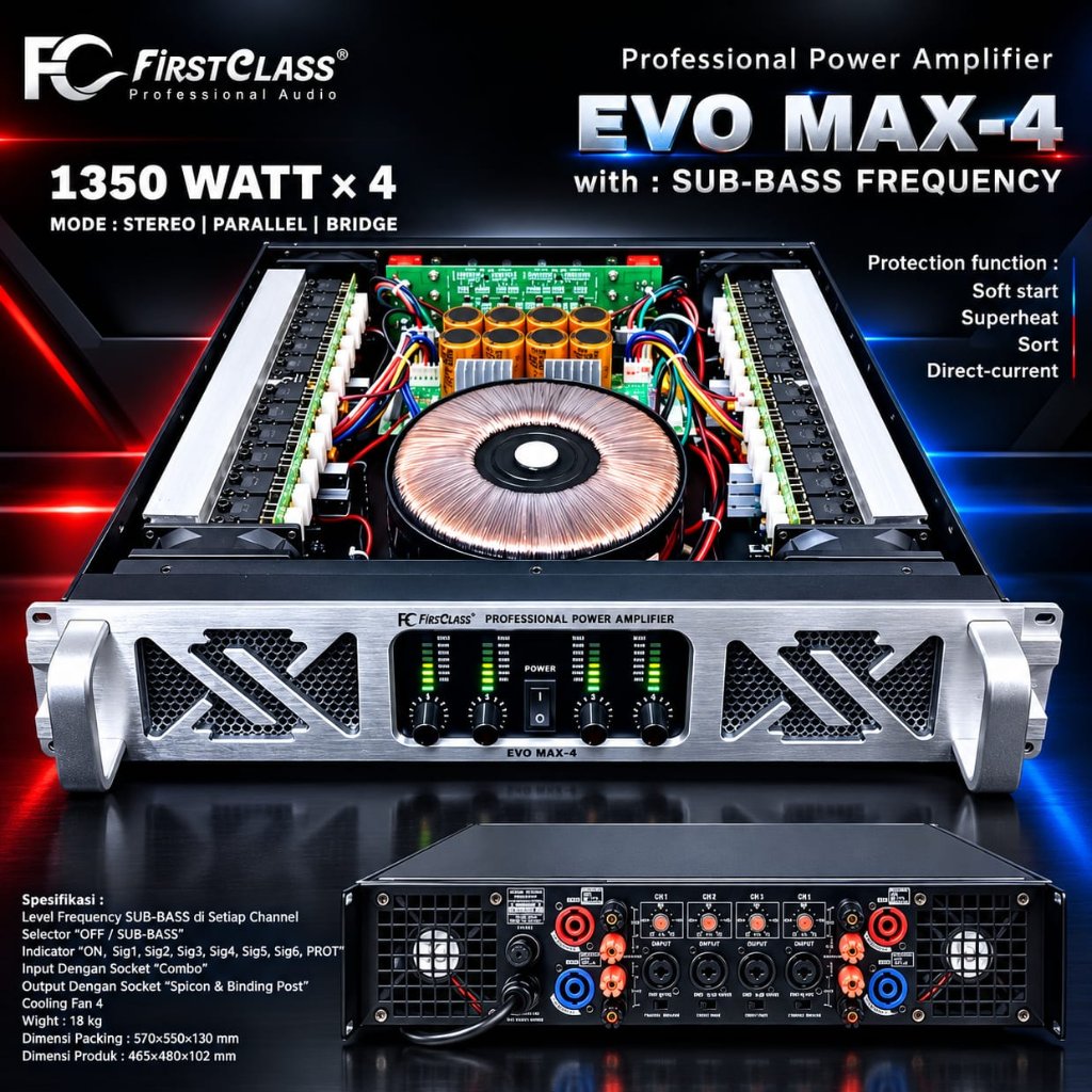 power firstclass evo max4 original 4 channel FIRSTCLASS EVO MAX 4