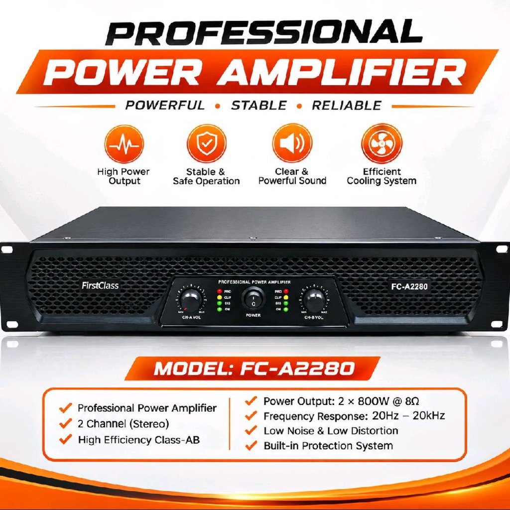 Power Amplifier Firstclass FC A2200 / FIRSTCLASS FCA2200 / FCA 2200