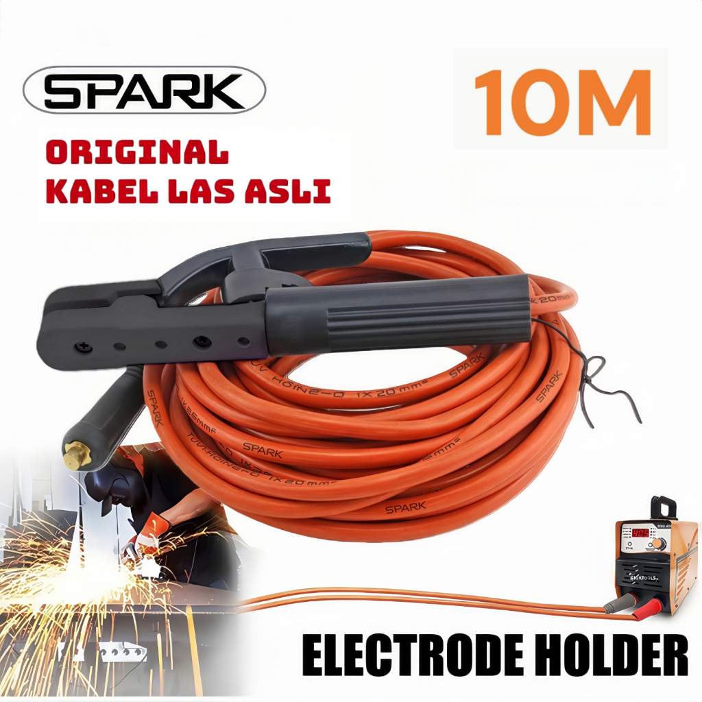 Welding Cable 10 Meters Original with Electrode Holder and Connector Universal Welding Cable Set