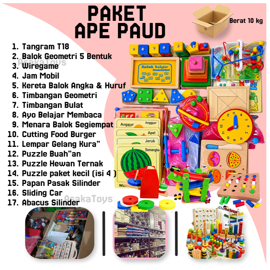 APE PAUD Mainan Edukasi Anak Alat Permainan Edukatif Kayu Mainan TK PAUD Edukatif Anak