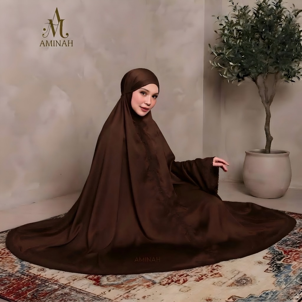 AMINAH - Mukena Dewasa Silky Traveling Daily Aminah Lasercut