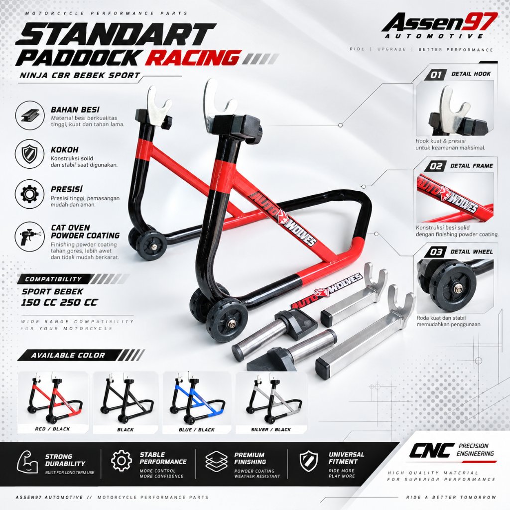 Standart Paddock Motor Type DIAMOND Multifungsi CBR Ninja R RR OLD NEW Satria Vixion KLX CRF GSX Jup