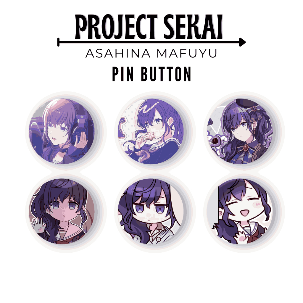 PIN BUTTON PROJECT SEKAI 4CM ASAHINA MAFUYU