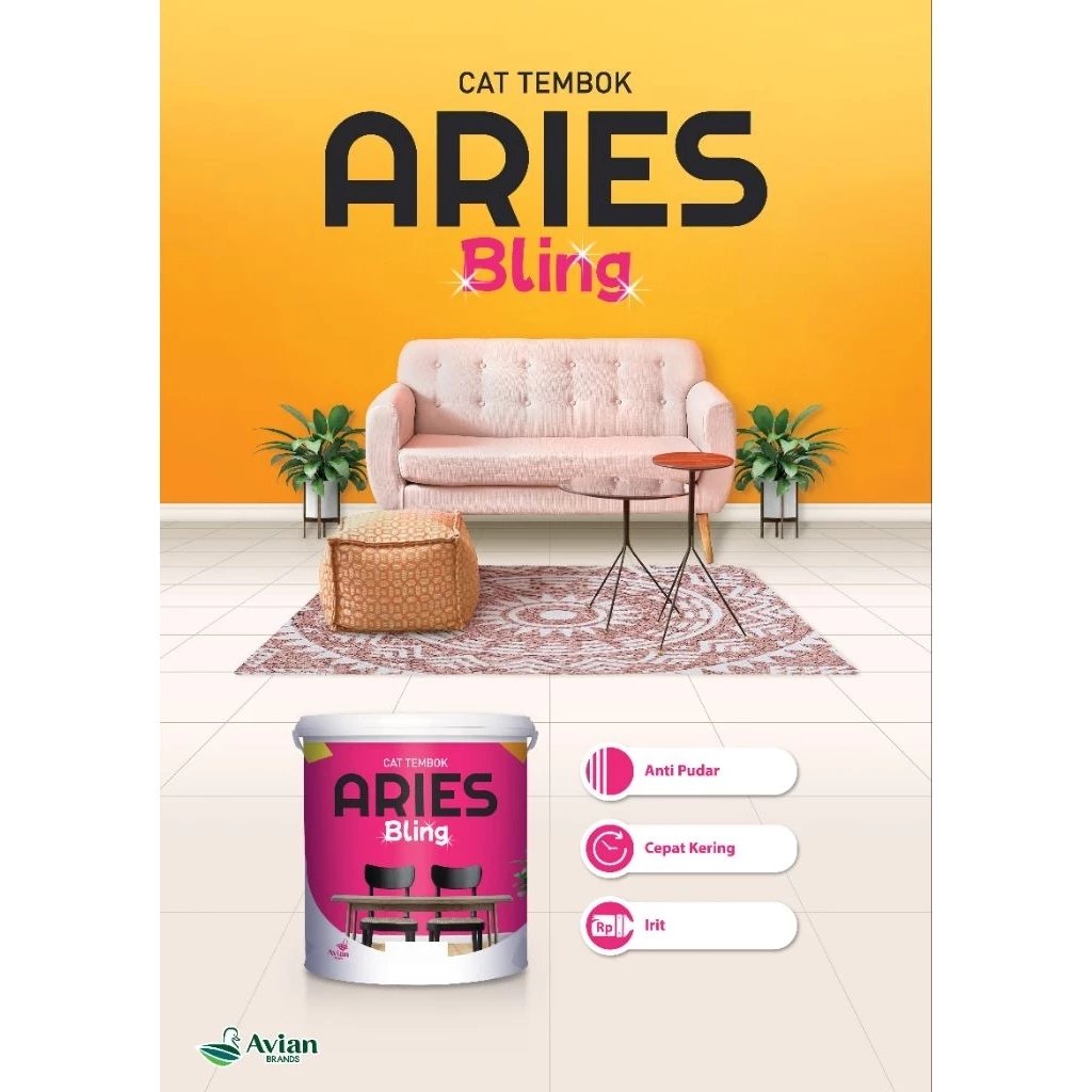 CAT TEMBOK ARIES BLING