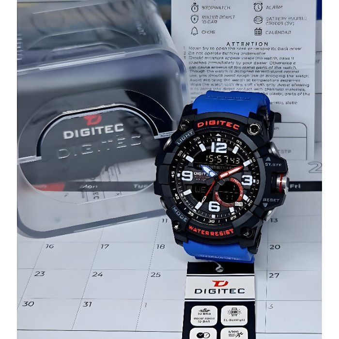 DIGITEC DA-2102T Jam Tangan Pria Analog Digital Original DIgitec 2102 DA2102 DG2102