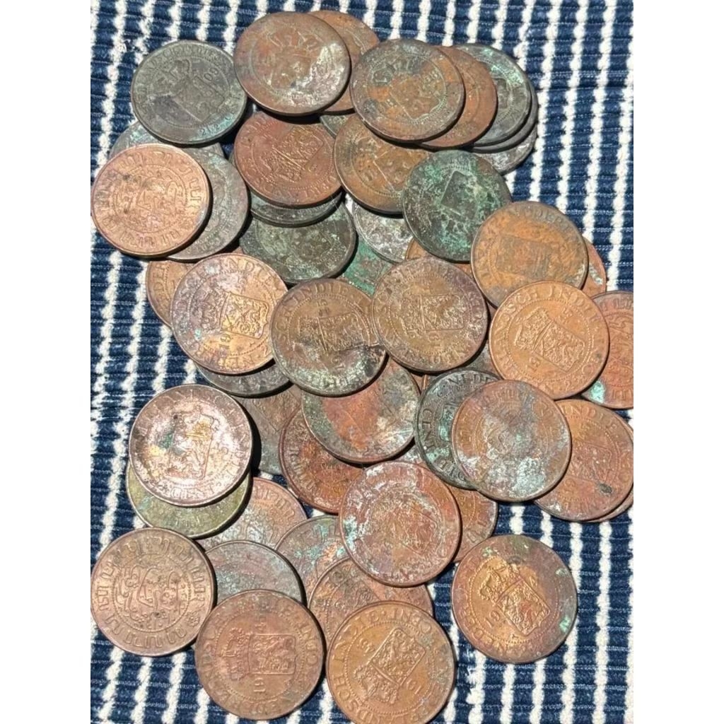 Koin Benggol Netherland borongan || 55 Pcs || Tahun Campur || Mayoritas 1945 || 1920, 1855, 1857