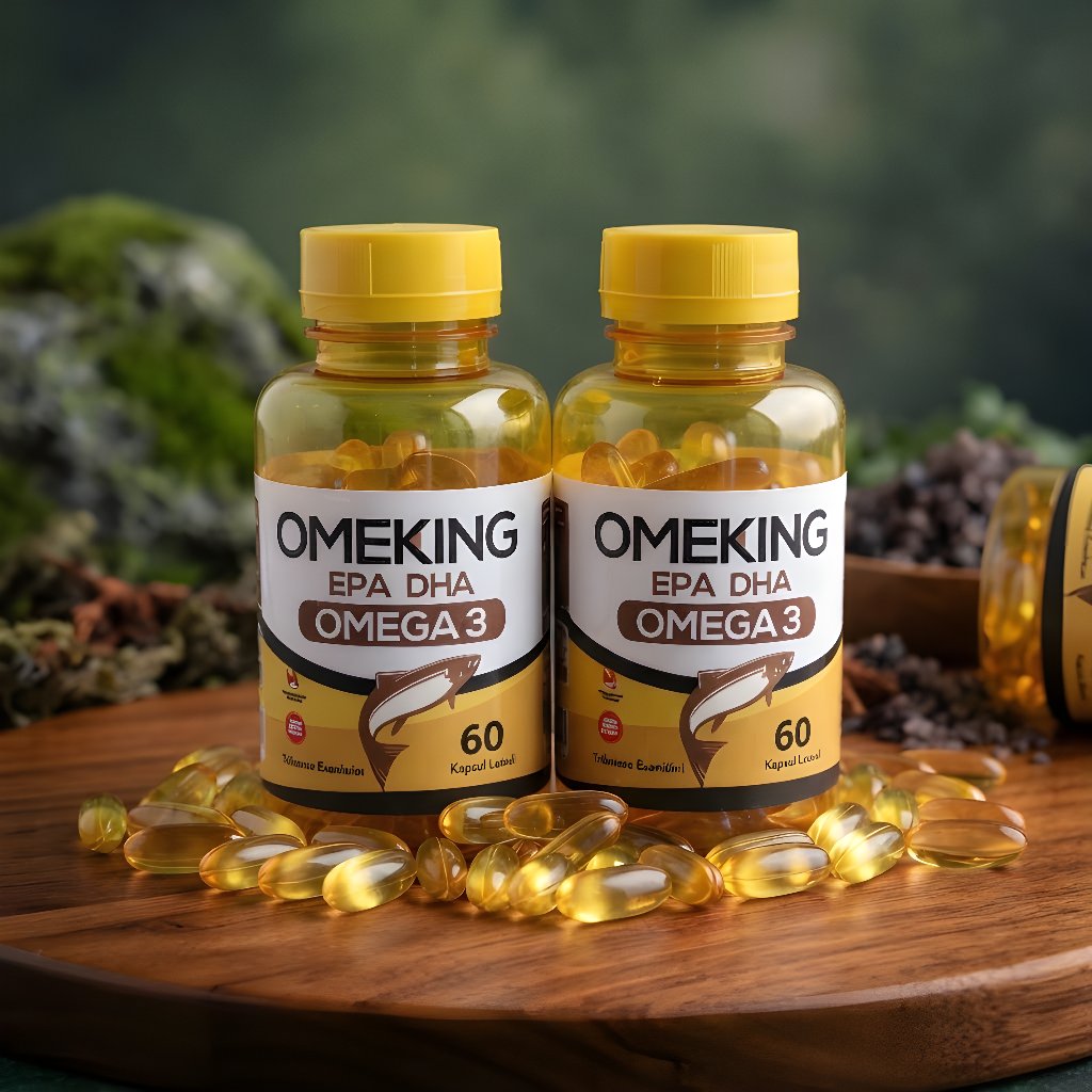 OMEKING OMEGA 3 (60 Kapsul) / Suplemen Omega 3 / Suplemen Minyak Ikan untuk Kesehatan Tubuh