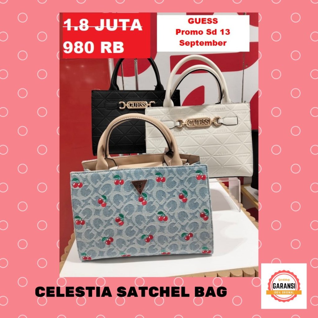 Tas GUESS wanita seri AMARA BUCKET satchel bag original sale