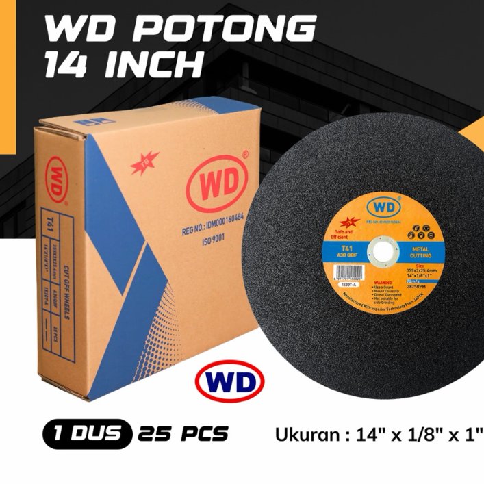 WD Batu Potong Gerinda14" / Cutting Wheel 14 Inch WD Asli Original