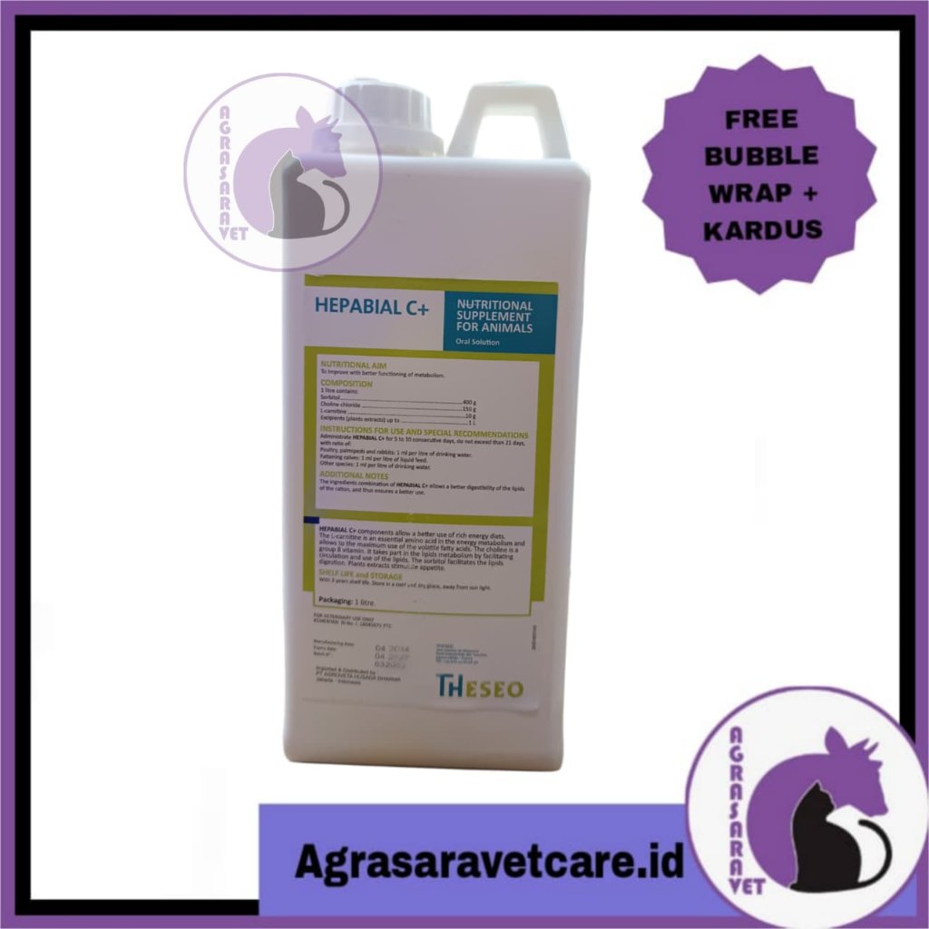 Hepabial c+ 1 LITER (CARNITINE SORBITOL) PERBAIKI FUNGSI HATI TERNAK MIRIP HEPARENOL
