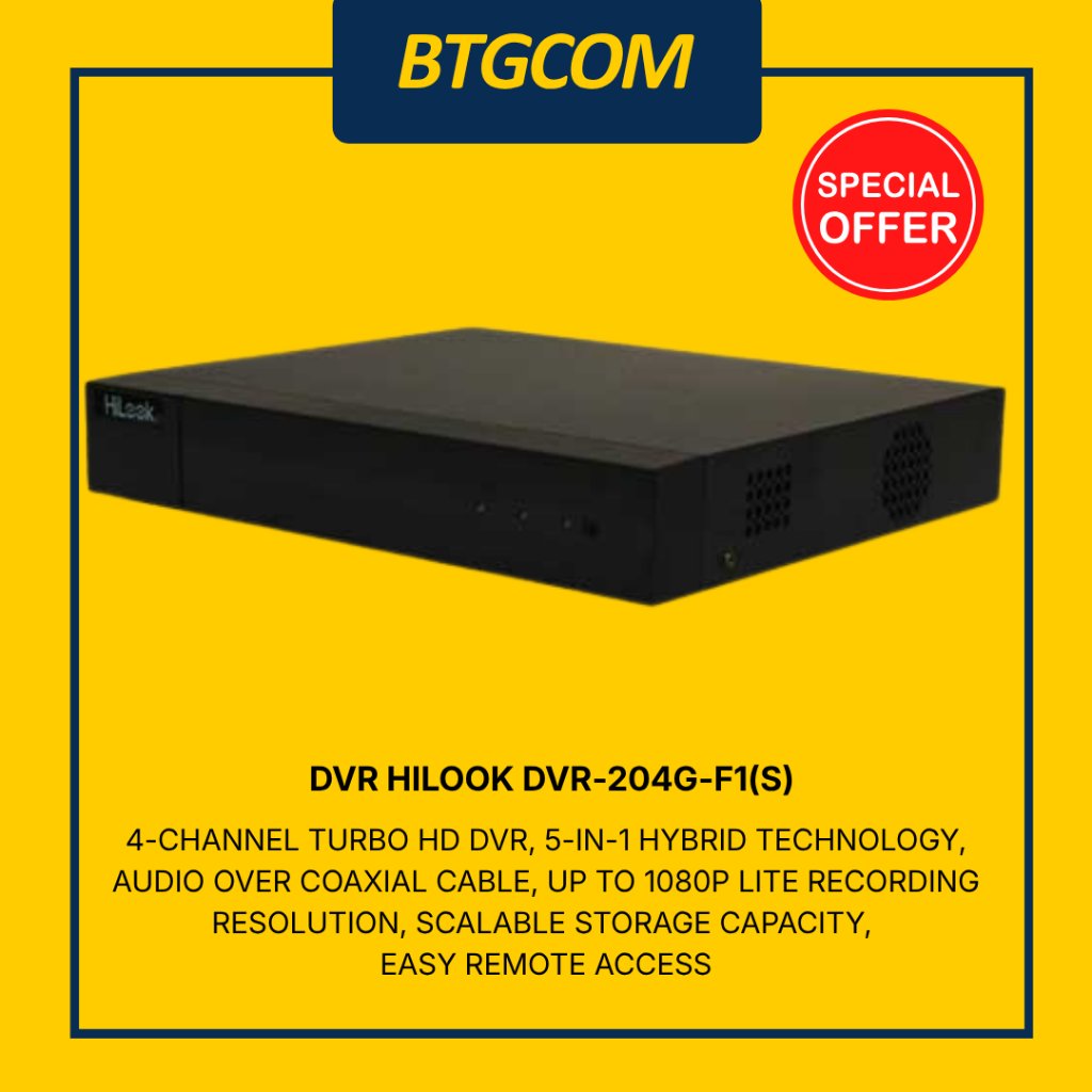 DVR HILOOK DVR-204G-F1 S 4 CHANNEL (4CH) HD 1080P LITE SUPPORT AUDIO